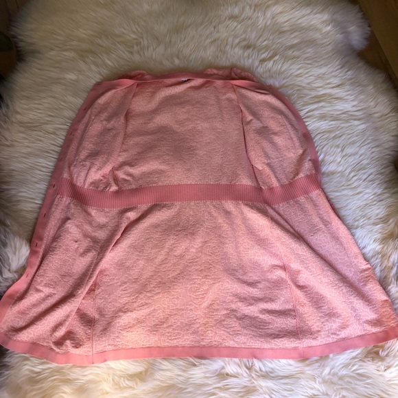 Chanel 2021 floral silk cotton dress cardigan skirt pink 38 - Picture 4 of 11